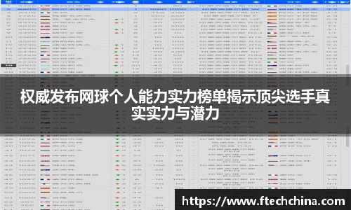 权威发布网球个人能力实力榜单揭示顶尖选手真实实力与潜力